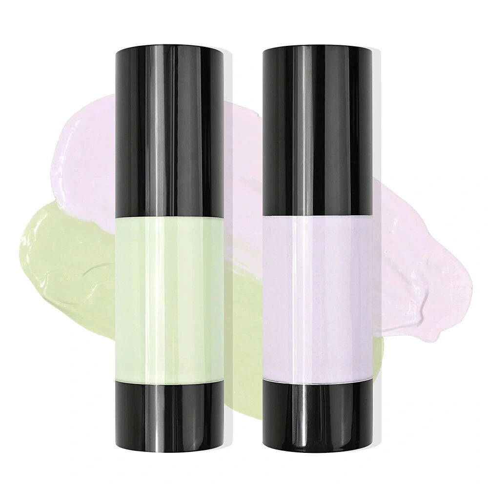 Private Label No Logo 2 Shades Hydrating Color Correcting Primer Foundation, Brightening Natural Skin Tone Base Makeup