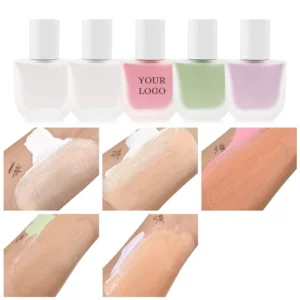 Private Label No Logo 2 Shades Hydrating Color Correcting Foundation, Brightening Natural Skin Tone Base Makeup