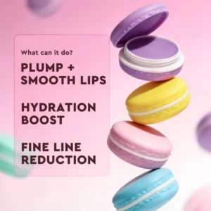 Private Label No Logo 3 Pcs Portable Macaron Hydrating Lip Balm, Long Lasting Anti Dry Crack Nourishing Travel Lip Care