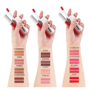 Private Label No Logo Waterproof Matte Non-Transfer Lipstick Lip Liner & Lip Gloss Set, Precise Lip Contour Long Wear Makeup