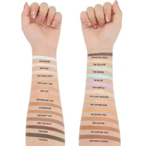 Private Label No Logo 4-Shade Hydrating Concealer Palette, Spot Dark Circle Blemish Covering Non-Caking Facial Correcting Makeup