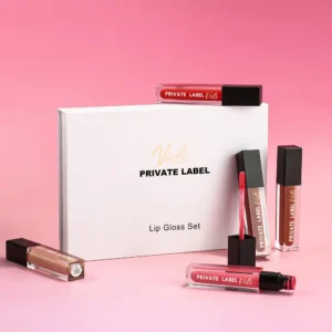 Private Label No Logo 5 Pcs Matte Lip Gloss Gift Set, Non Transfer Cup Proof Hydrating Long Wear Lip Cosmetic Kit
