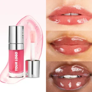 Private Label No Logo 6 Shades Fruit Flavor Hydrating Plumping Lip Oil, Clear Dewy Dudu Lips Nourishing Lip Gloss