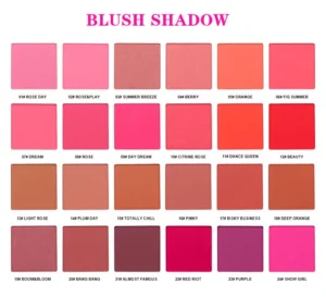 Private Label No Logo 6 Shades Low Saturation Matte Blush Palette, Multi-use Natural Nude Facial Rouge Makeup