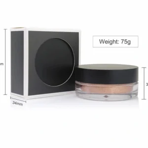 Private Label No Logo 8 Shades Shimmer Metallic Loose Highlighter Powder, Concealing Facial Brightening Contour Makeup