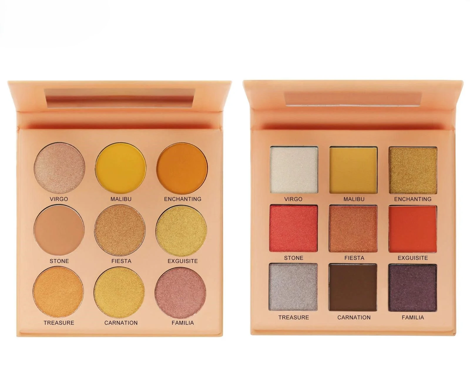 Private Label No Logo 9-Shade Matte Shimmer Fine Glitter Multi-Use Eyeshadow Palette, Highly Pigmented Daily Eye Makeup