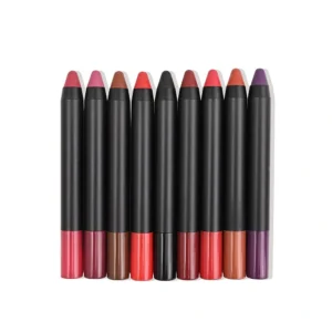 Private Label No Logo 9 Shades Matte Lip Crayon Lip Liner, Waterproof Color Lock Non-transfer Long Wear Lip Makeup