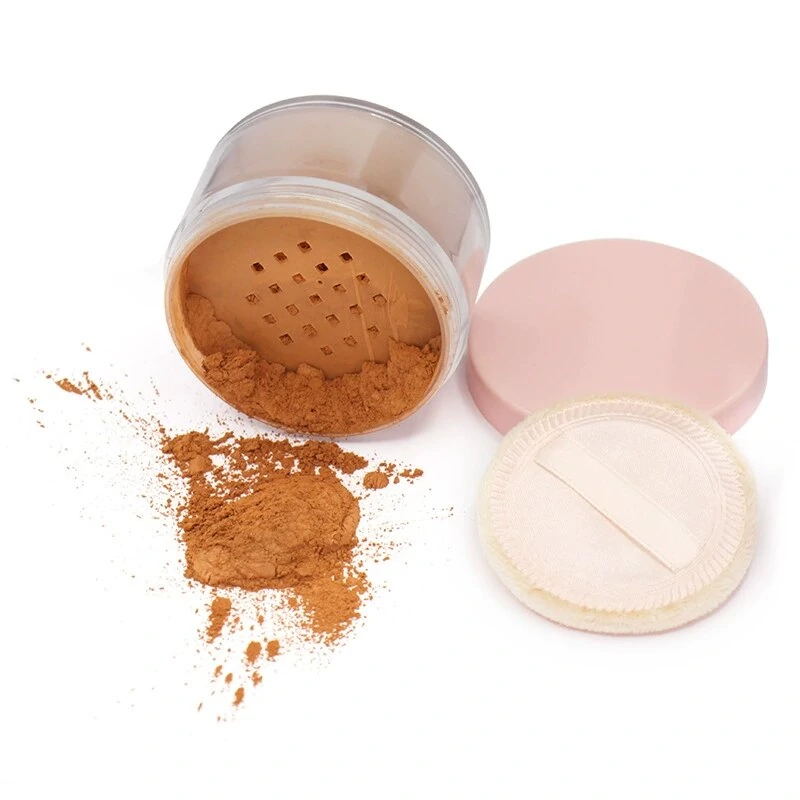 Private Label No Logo 9 Shades Oil Control Loose Setting Powder with Powder Puff, Concealing Long Wear Facial Finishing Makeup