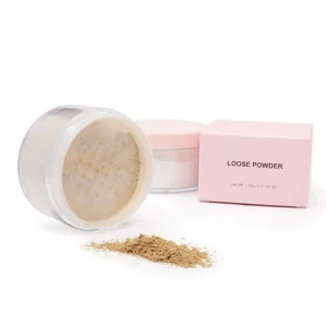 Private Label No Logo 9 Shades Oil Control Loose Setting Powder with Powder Puff, Concealing Long Wear Facial Finishing Makeup