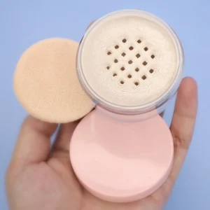 Private Label No Logo 9 Shades Oil Control Loose Setting Powder with Powder Puff, Concealing Long Wear Facial Finishing Makeup