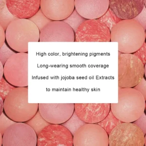 Private Label No Logo Baked Blush Powder, Matte Shimmer Mixed Multi-tone Highly Pigmented Long Wear Face Rouge