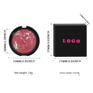 Private Label No Logo Baked Blush Powder, Matte Shimmer Mixed Multi-tone Highly Pigmented Long Wear Face Rouge