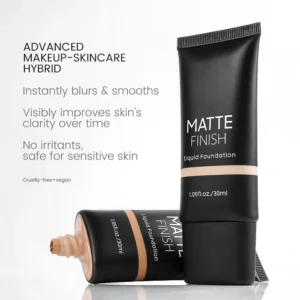 Private Label No Logo Black Soft Tube Liquid Foundation, Hydrating Full Coverage Oil Control Long Wear Base Makeup
