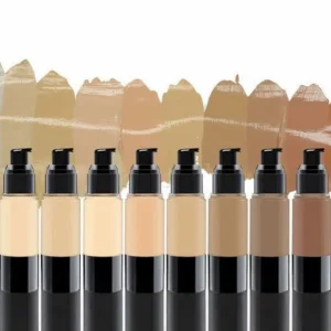 Private Label No Logo Black Vacuum Bottle Oil Control Primer Foundation Cream, Hydrating Concealing Long Wear Facial Base Makeup