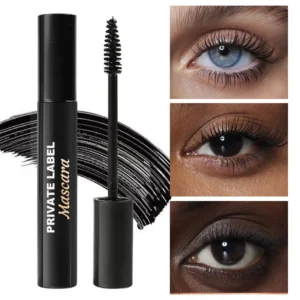 Private Label No Logo Waterproof Smudge Resistant Black Mascara, Lengthening Curling Volumizing Long Lasting Eyelash Makeup