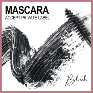 Private Label No Logo Waterproof Smudge Resistant Black Mascara, Lengthening Curling Volumizing Long Lasting Eyelash Makeup
