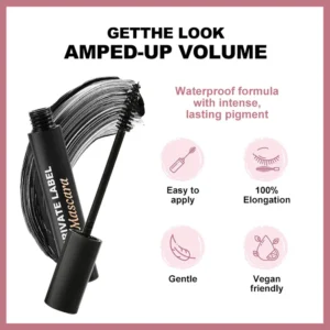 Private Label No Logo Waterproof Smudge Resistant Black Mascara, Lengthening Curling Volumizing Long Lasting Eyelash Makeup