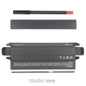 Private Label No Logo Black Wooden Lip Liner Pencil, Waterproof Long Lasting Precise Lip Contour Plumping Shaping Makeup