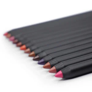 Private Label No Logo Black Wooden Lip Liner Pencil, Waterproof Long Lasting Precise Lip Contour Plumping Shaping Makeup