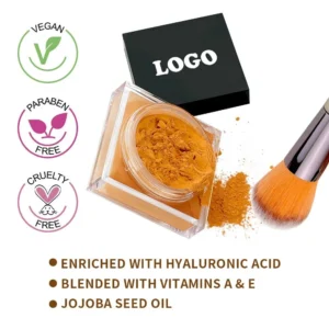 Private Label No Logo Waterproof Oil Control Loose Setting Powder, Non-Caking Brightening Long Lasting Facial Finishing Makeup