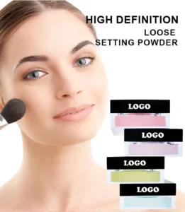 Private Label No Logo Waterproof Oil Control Loose Setting Powder, Non-Caking Brightening Long Lasting Facial Finishing Makeup