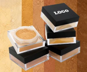 Private Label No Logo Waterproof Oil Control Loose Setting Powder, Non-Caking Brightening Concealing Long Lasting Face Finishing Powder