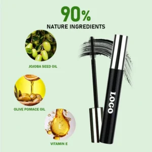 Private Label No Logo Waterproof Smudge Resistant Mascara, Lengthening Curling Volumizing Long Lasting Eyelash Styling Makeup