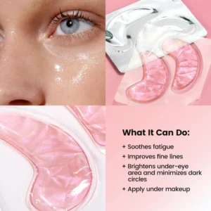 Private Label No Logo Hydrating Cooling Eye Mask Patch, Fine Line Reducing Dark Circle Lightening Anti Wrinkle Eye Skin Care
