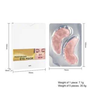 Private Label No Logo Hydrating Cooling Eye Mask Patch, Fine Line Reducing Dark Circle Lightening Anti Wrinkle Eye Skin Care