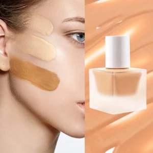 Private Label No Logo Matte Creamy Finish Foundation, Oil Control Antioxidant Hydrating Full Coverage Concealing Base Makeup
