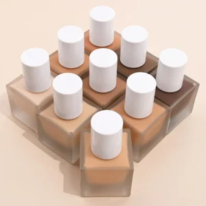 Private Label No Logo Matte Creamy Finish Foundation, Oil Control Antioxidant Hydrating Full Coverage Concealing Base Makeup