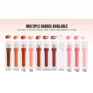 Private Label No Logo Diamond Glitter Mirror Non-sticky Hydrating Plumping Long Wear Lip Gloss
