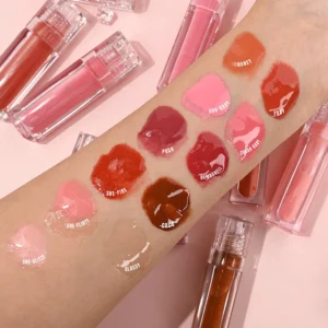 Private Label No Logo Diamond Glitter Mirror Non-sticky Hydrating Plumping Long Wear Lip Gloss