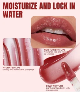 Private Label No Logo Diamond Glitter Mirror Non-sticky Hydrating Plumping Long Wear Lip Gloss