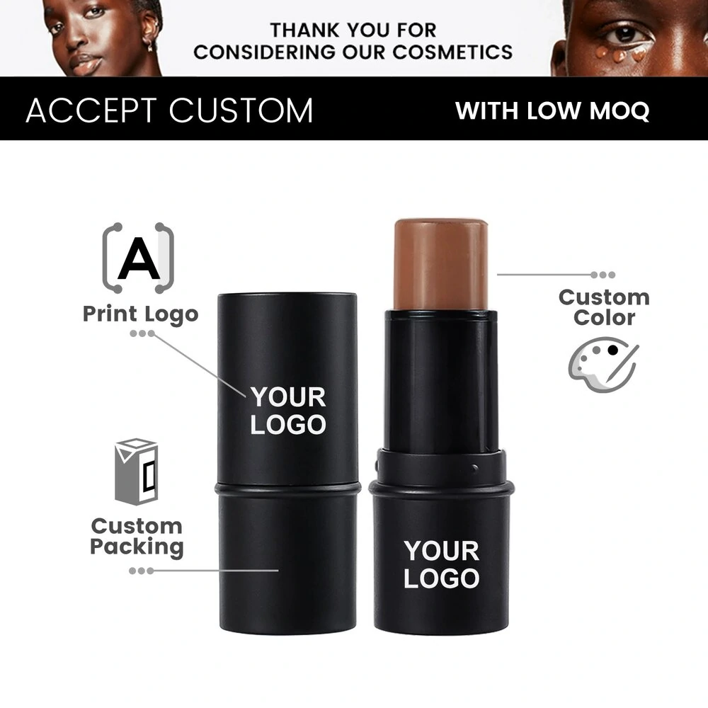 Private Label No Logo Dual End Contour Highlight Stick, 3D Facial Sculpting Nose Shadow Brightening Makeup