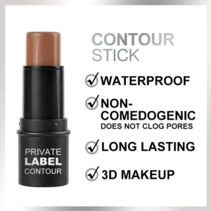 Private Label No Logo Dual End Contour Highlight Stick, 3D Facial Sculpting Nose Shadow Brightening Makeup