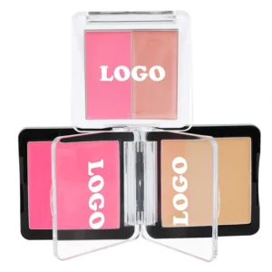 Private Label No Logo Dual-End Low-Saturation Cream Blush Stick, Matte Shimmer Multi-Use Natural Nude Facial Rouge Makeup