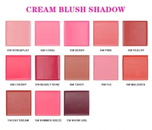 Private Label No Logo Dual-End Low-Saturation Cream Blush Stick, Matte Shimmer Multi-Use Natural Nude Facial Rouge Makeup