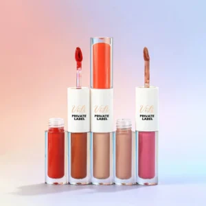 Private Label No Logo Dual End 2 In 1 Nude Matte Lip Gloss, Non Transfer Hydrating Long Wear Lip Color