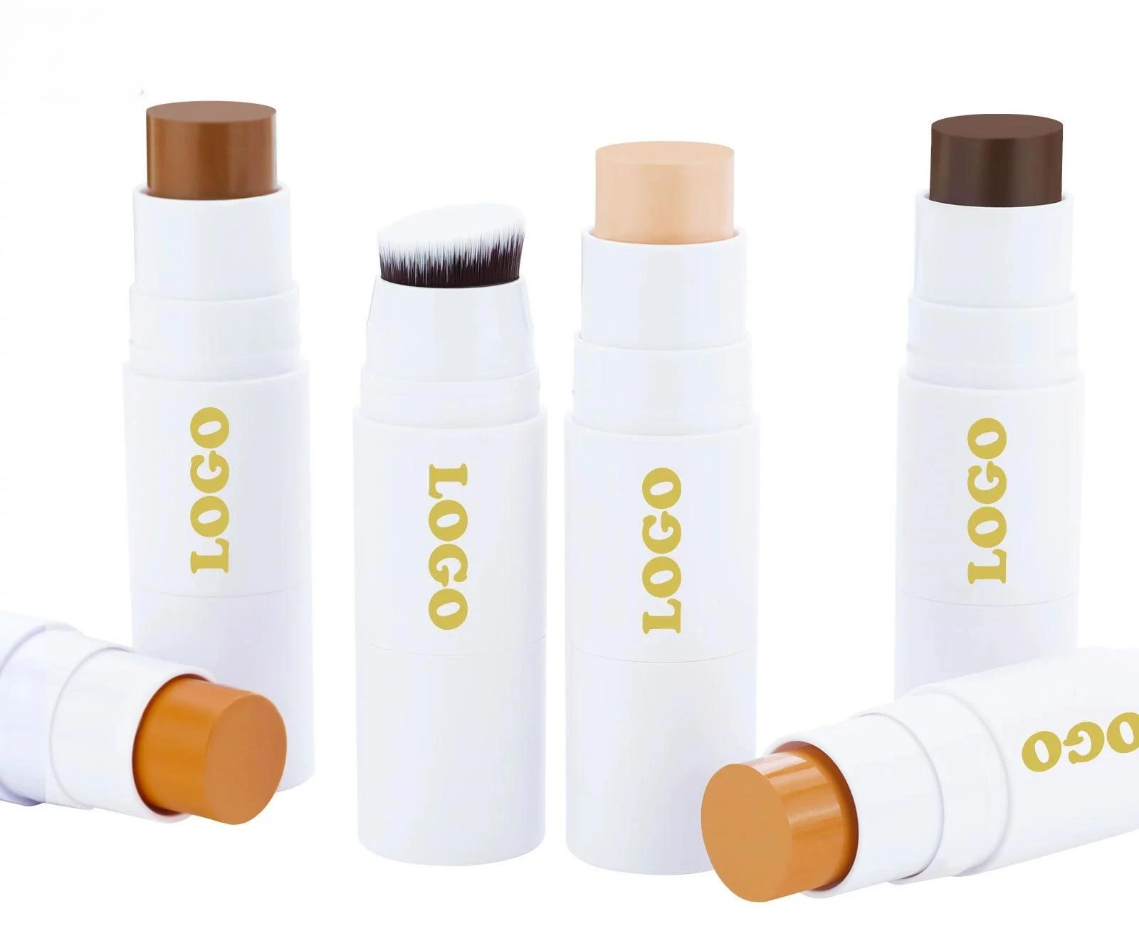 Private Label No Logo Dual-ended Waterproof Matte Contour Highlight Stick, Nose Shadow Blemish Covering 3D Facial Brightening Makeup