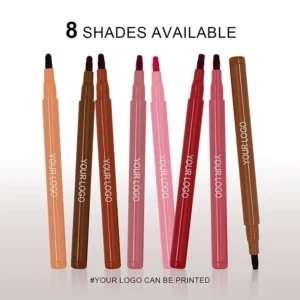 Private Label No Logo Flocked Applicator Matte Liquid Lipstick Pen, Non-transfer Long Lasting Fade Resistant Lip Makeup