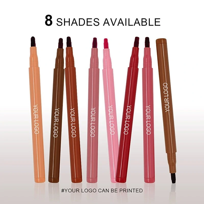 Private Label No Logo Flocked Applicator Matte Liquid Lipstick Pen, Non-transfer Long Lasting Fade Resistant Lip Makeup