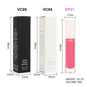 Private Label No Logo Fruit Scent Diamond Round Tube Clear Plumping Lip Gloss, Hydrating Dewy Dudu Lips Lip Makeup
