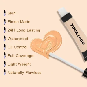 Private Label No Logo Liquid Concealer, Blemish Spot Dark Circle Tattoo Covering Non-Caking Full Coverage Facial Makeup