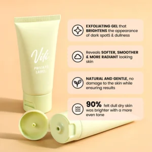 Private Label No Logo Gentle Exfoliating Gel, Deep Cleansing Dead Skin Remover Hydrating Facial Skin Care