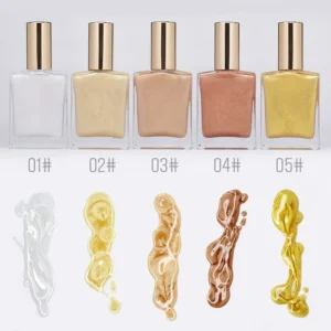 Private Label No Logo Glitter Flow Liquid Highlighter Setting Spray, Non-greasy Natural Dewy Facial Brightening Makeup Fixer