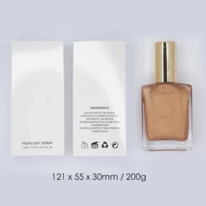 Private Label No Logo Glitter Flow Liquid Highlighter Setting Spray, Non-greasy Natural Dewy Facial Brightening Makeup Fixer