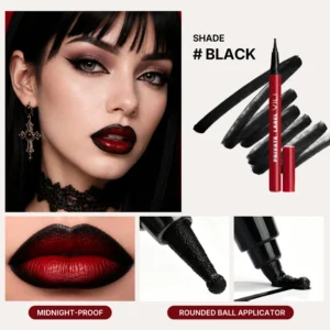 Private Label No Logo Gothic Style Matte Liquid Lip Liner, Waterproof Smooth Highly Pigmented Precise Lip Contour Makeup