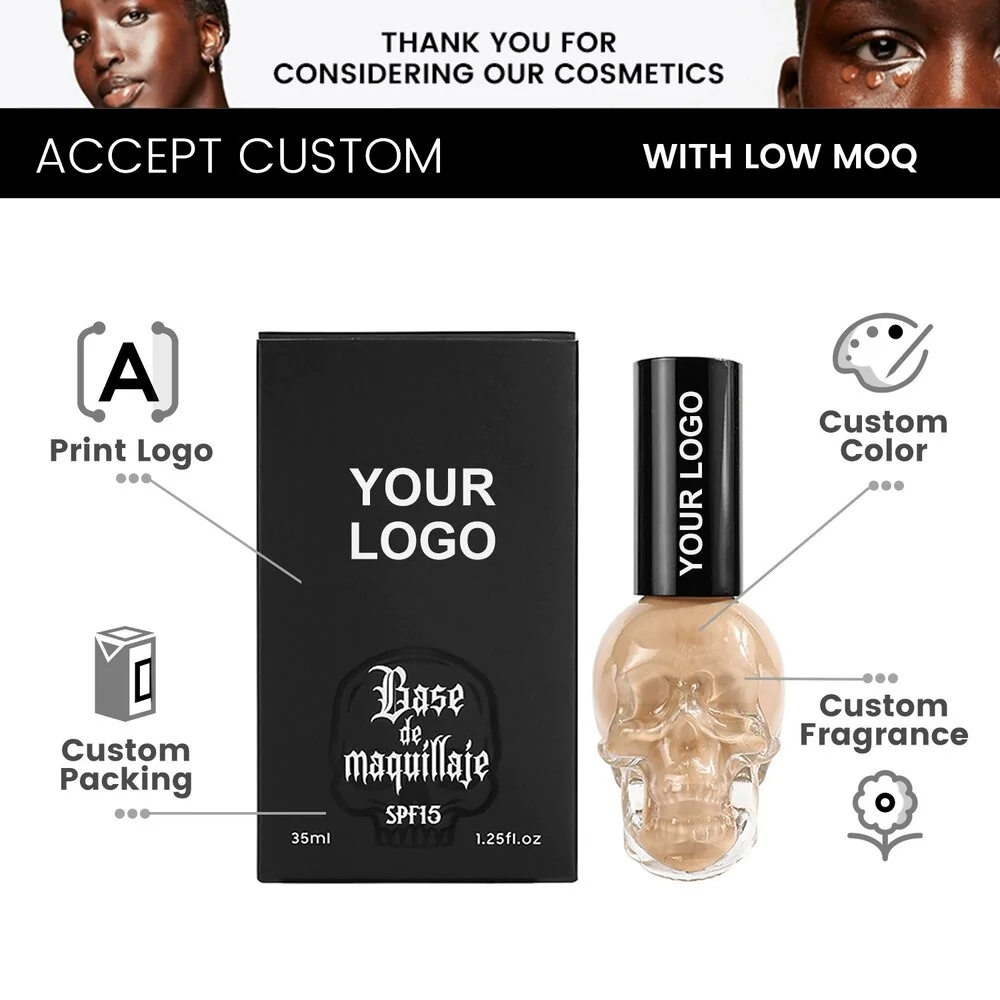 Private Label No Logo Hydrating Matte Liquid Foundation, Oil Control Full Coverage Long Wear Transfer Resistant Base Makeup