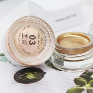Private Label No Logo Jelly Gel Liquid Highlighter, Glitter Cream Eyeshadow for Face & Eye Contour Brightening